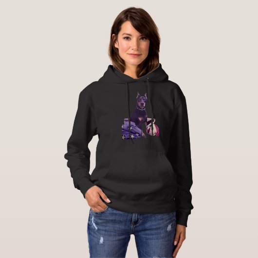 Patriotic Doberman 517 Hoodie (Vorne ganz)
