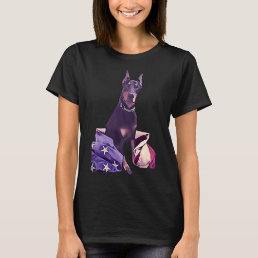 Patriotic Doberman 517 T-Shirt (Vorderseite)