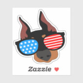 Patriotic Doberman Aufkleber (Blatt)