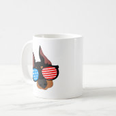 Patriotic Doberman Kaffeetasse (Vorderseite Links)