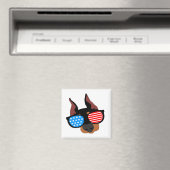 Patriotic Doberman Magnet (In Situ (Geschirrspüler))