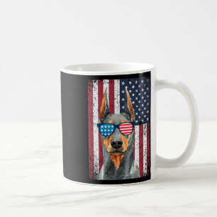 Patriotic Doberman Pinscher 4. Juli USA Amerika Kaffeetasse