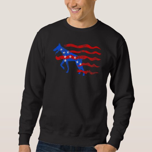 Patriotic Doberman Pinscher Sweatshirt (Vorderseite)