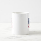 Patriotic DOG American Flag Vintag Kaffeetasse (Mittel)