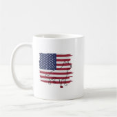 Patriotic DOG American Flag Vintag Kaffeetasse (Links)