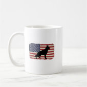 Patriotic DOG American Flag Vintag Kaffeetasse (Links)