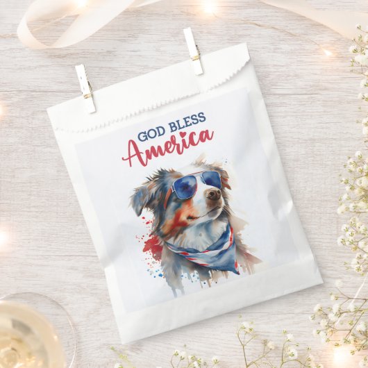 Patriotic Dog-Australian Shepherd Geschenktütchen (Ausgeschnitten)