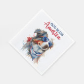 Patriotic Dog-Australian Shepherd Serviette (Ecke)