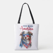 Patriotic Dog-Australian Shepherd Tasche (Rückseite)