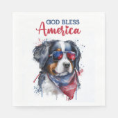 Patriotic Dog-Bernese Serviette (Vorderseite)