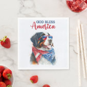Patriotic Dog-Bernese Serviette (Beispiel)