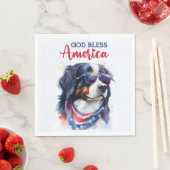 Patriotic Dog-Bernese Serviette (Beispiel)