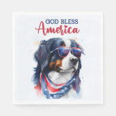 Patriotic Dog-Bernese Serviette (Vorderseite)