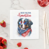 Patriotic Dog-Bernese Serviette (Beispiel)