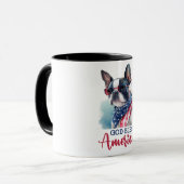 Patriotic Dog-Boston Terrier Tasse (Vorderseite Links)