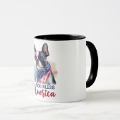 Patriotic Dog-Boston Terrier Tasse (VorderseiteRechts)