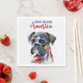 Patriotic Dog-Boxer Serviette (Beispiel)