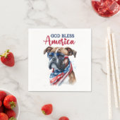 Patriotic Dog-Boxer Serviette (Beispiel)