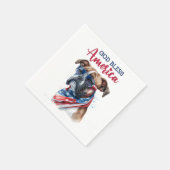 Patriotic Dog-Boxer Serviette (Ecke)