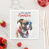 Patriotic Dog-Boxer Serviette (Beispiel)