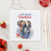 Patriotic Dog-Boxer Serviette (Beispiel)