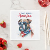 Patriotic Dog-Boxer Serviette (Beispiel)
