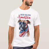 Patriotic Dog-Boxer T-Shirt (Vorderseite)