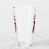 Patriotic Dog Bulldog Glas (Links)