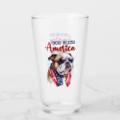 Patriotic Dog Bulldog Glas (Vorderseite)