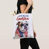 Patriotic Dog Bulldog Tasche (Von Nahem)