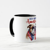 Patriotic Dog Bulldog Tasse (Vorderseite Links)