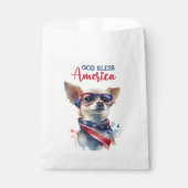 Patriotic Dog-Chihuahua Geschenktütchen (Vorderseite)