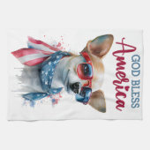 Patriotic Dog-Chihuahua Geschirrtuch (Horizontal)