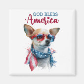 Patriotic Dog-Chihuahua Magnet (Vorne)
