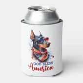 Patriotic Dog - Doberman Dosenkühler (Kanne Vorderseite)