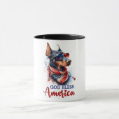 Patriotic Dog - Doberman Tasse (Zentrum)