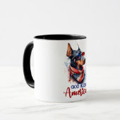Patriotic Dog - Doberman Tasse (Vorderseite Links)