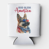 Patriotic Dog-German Shepherd Dosenkühler (Vorderseite)