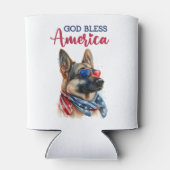 Patriotic Dog-German Shepherd Dosenkühler (Rückseite)