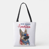 Patriotic Dog-German Shepherd Tasche (Rückseite)