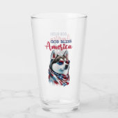 Patriotic Dog-Husky Glas (Rückseite)