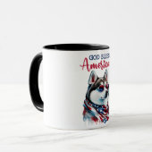 Patriotic Dog-Husky Tasse (Vorderseite Links)