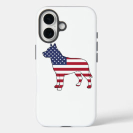 Patriotic Dog Lover USA Flag Design 4. Juli iPhone 16 Hülle