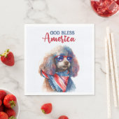 Patriotic Dog-Poodle Serviette (Beispiel)