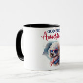 Patriotic Dog-Poodle Tasse (Vorderseite Links)