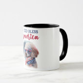 Patriotic Dog-Poodle Tasse (VorderseiteRechts)