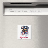 Patriotic Dog-Rottweiler Magnet (In Situ (Geschirrspüler))