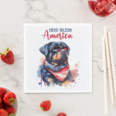 Patriotic Dog-Rottweiler Serviette (Beispiel)