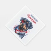 Patriotic Dog-Rottweiler Serviette (Ecke)