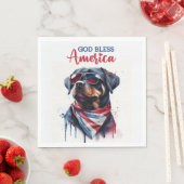 Patriotic Dog-Rottweiler Serviette (Beispiel)